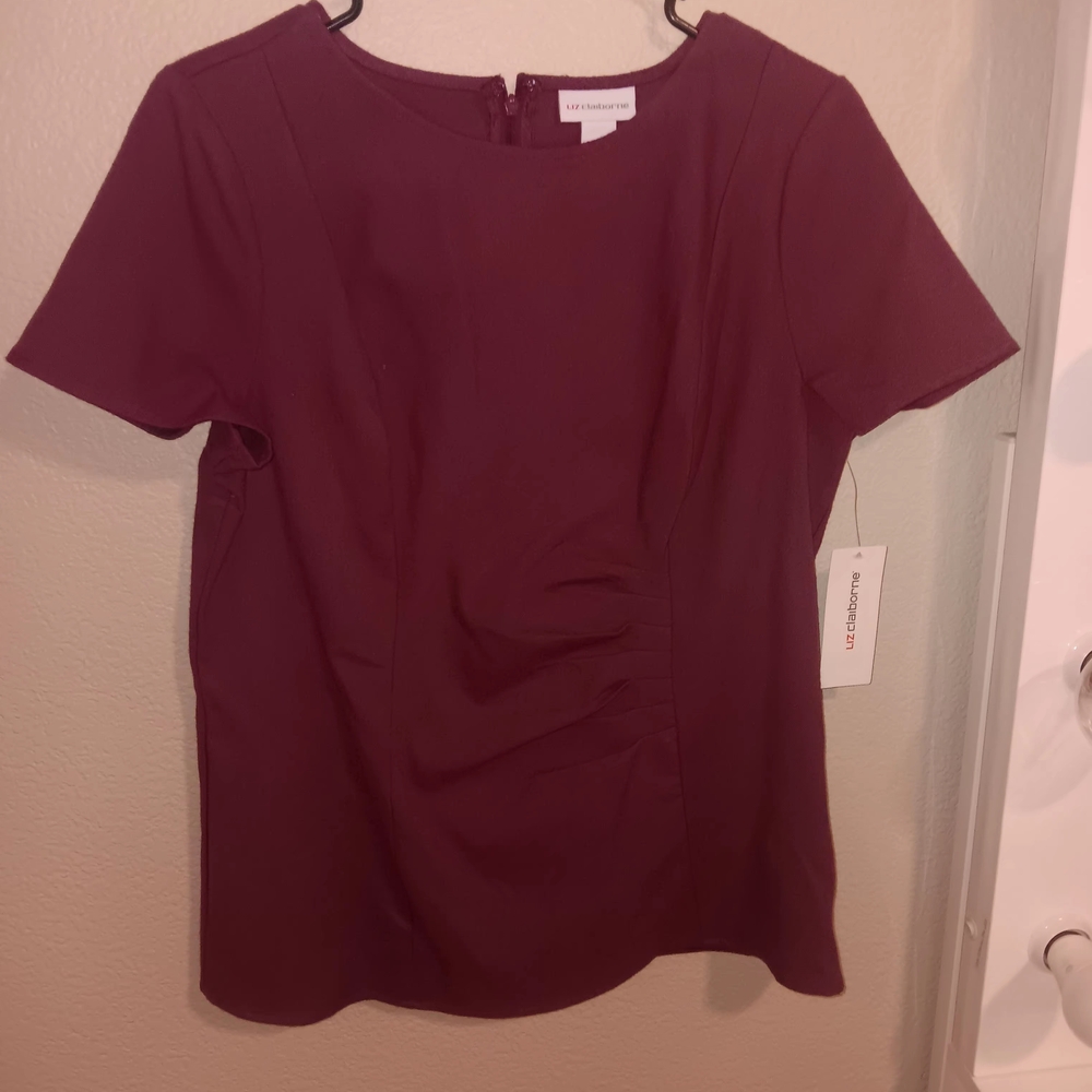 Liz Claiborn Rich Burgundy Blouse